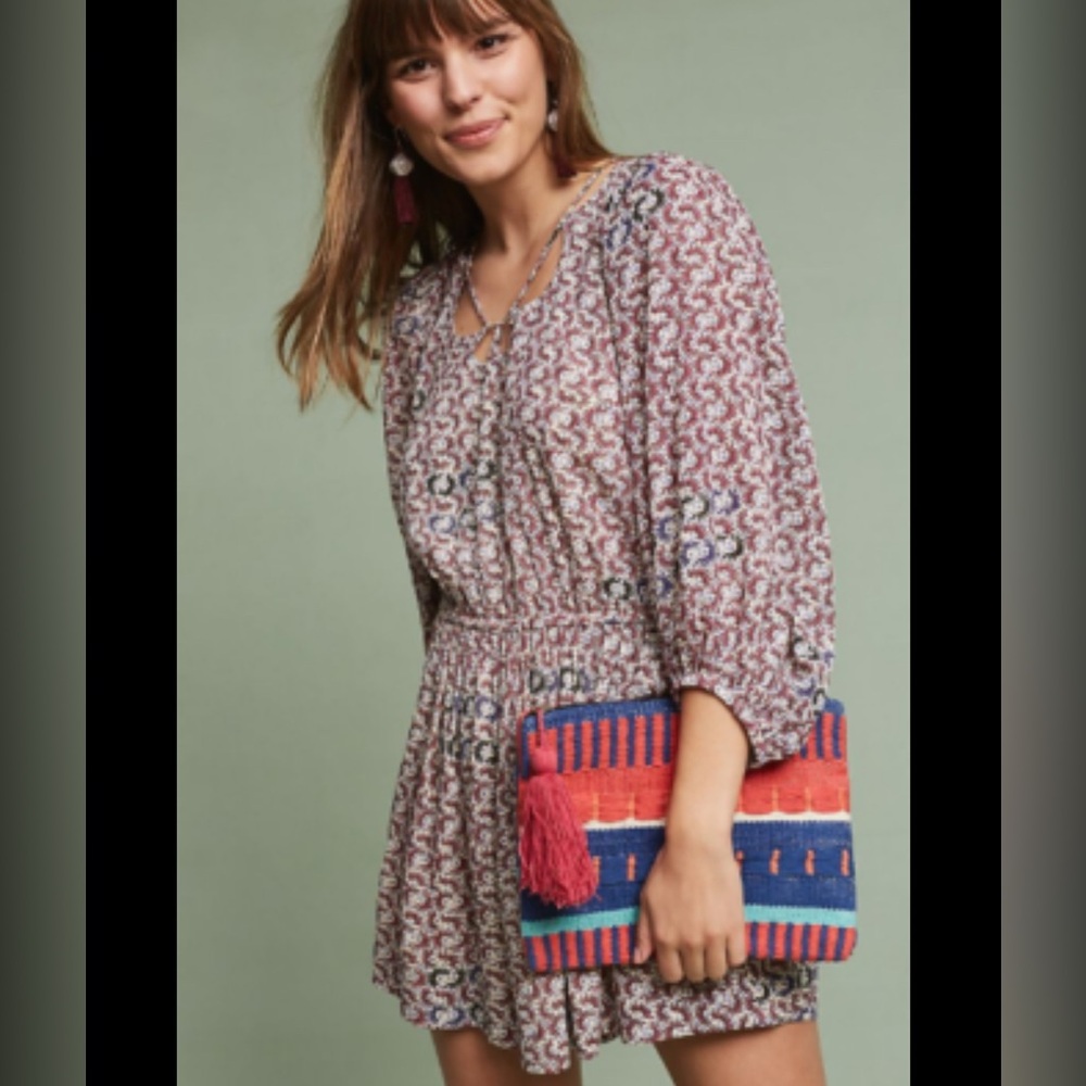 Holding Horses Anthropologie Annamaria Romper Dress Floral Printed Large 205972